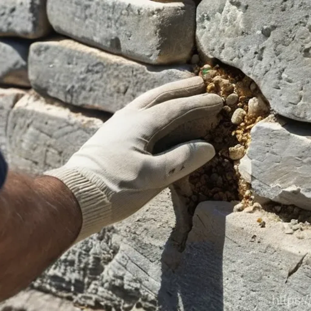 한옥의 내구성 평가 - **Prompt:** A detailed close-up of the ancient stone foundation of a French 'Maison de Caractère'. T...