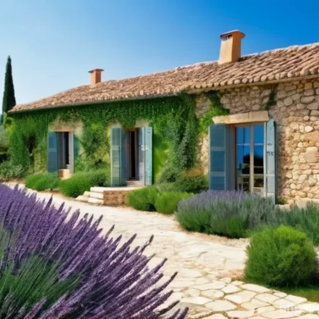 전통주택과 환경친화적 건축 - **A picturesque, sun-drenched Provençal mas, beautifully eco-renovated, standing amidst a vibrant la...